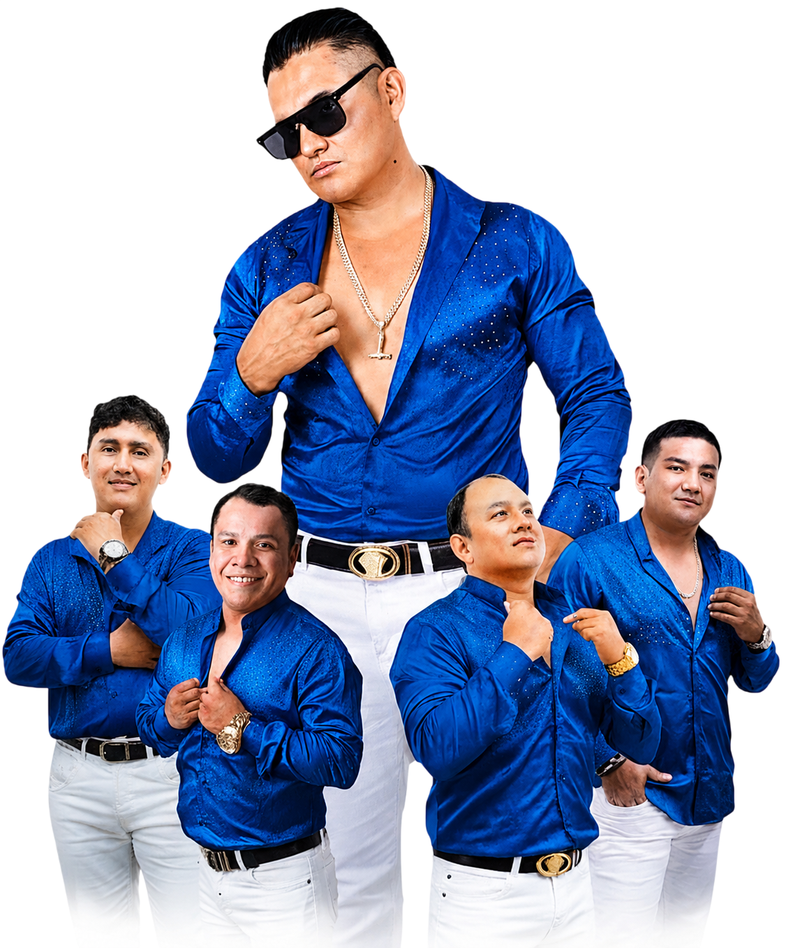Allen Núñez & Bandaloves, integrantes de la agrupación en tarima
